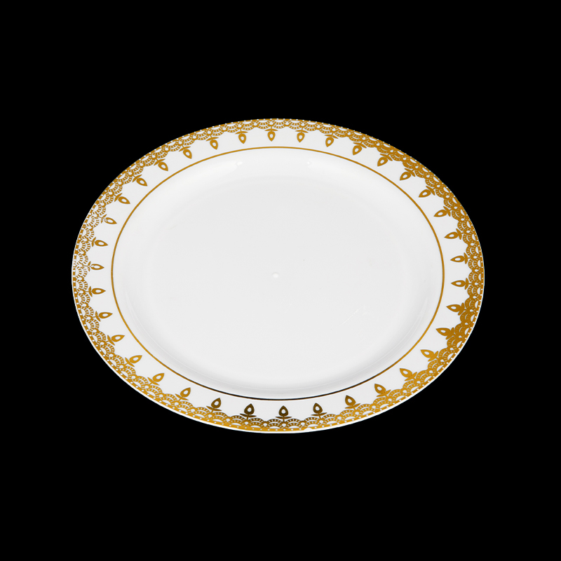 Jednorazový spoločenský tanier s čipkovaným dizajnom