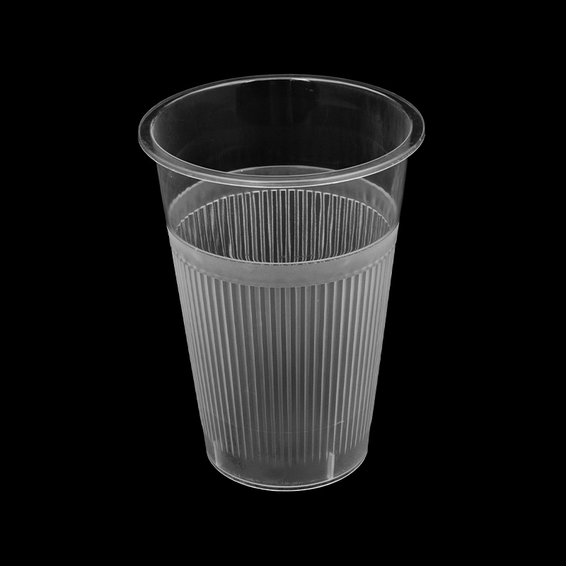 Recyklovateľný hladký a priehľadný potravinársky plastový pohár